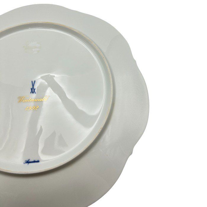 Meissen マイセン 1992 イヤープレート 冬の森 飾り皿 ブランド 希少