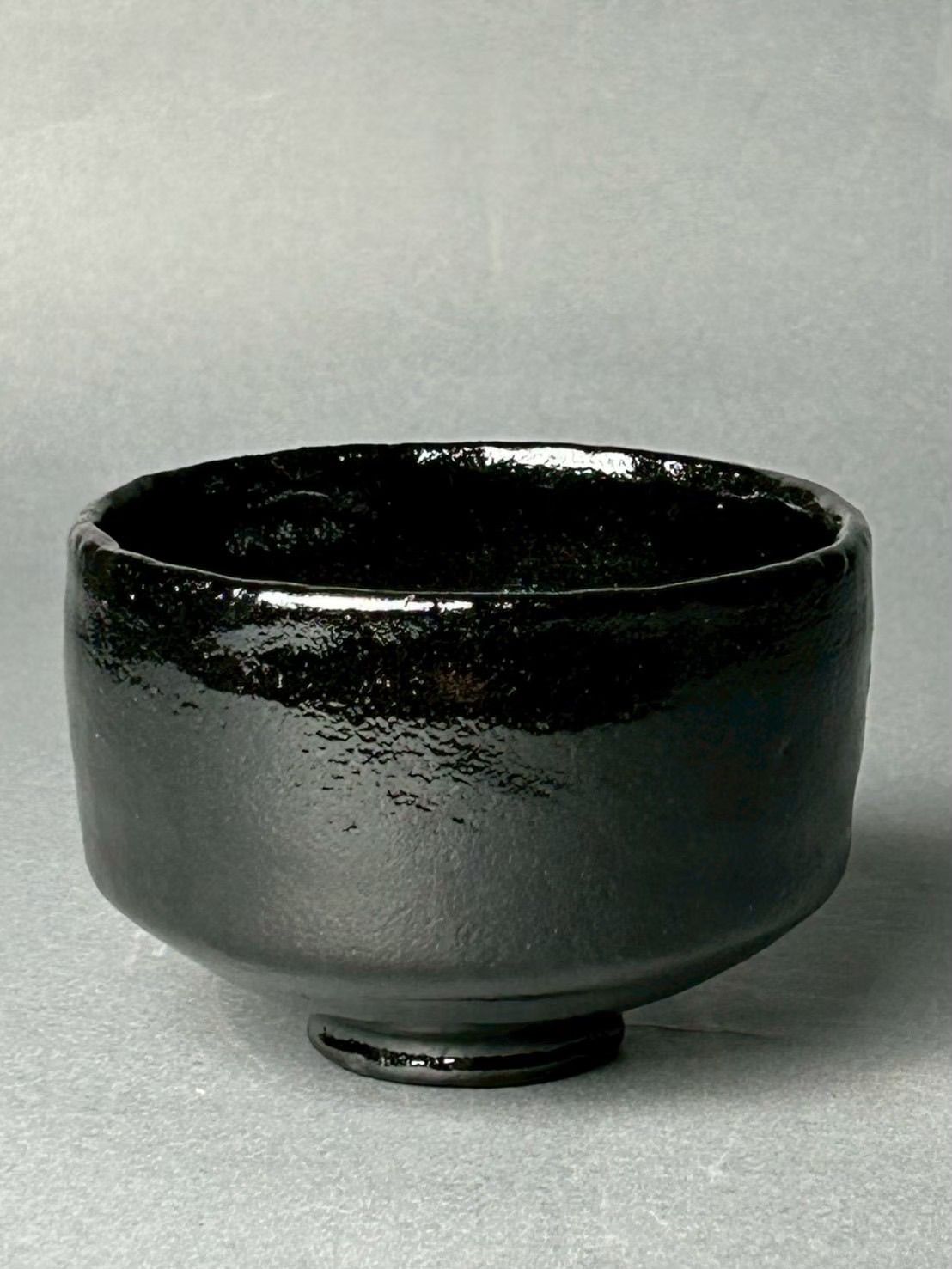 幽玄】長次郎写 東陽坊 黒楽 共箱 茶盆 昭楽造 黒茶碗 茶道具 茶碗