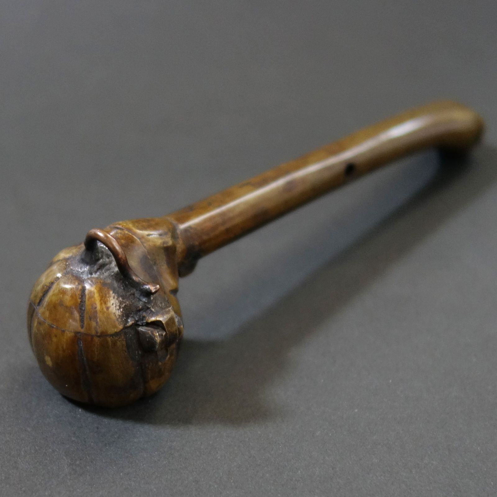 【希少品】陽白草文様一体型矢立 真鍮 アンティーク 矢立 骨董品 矢立 【 真鍮製 装飾 矢立 4点 】書道具 骨董 古美術 アンティーク