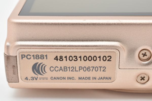 □美品□ キャノン Canon IXY 430F ゴールド 【バッテリー 動作確認