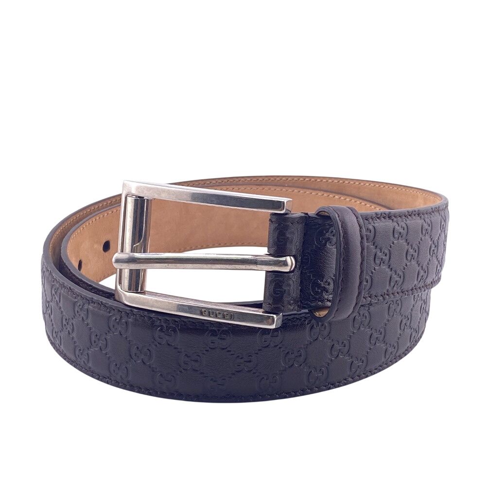 GUCCI グッチ 281798 レザー ベルト 85/34 ベルト ブラウン メンズ