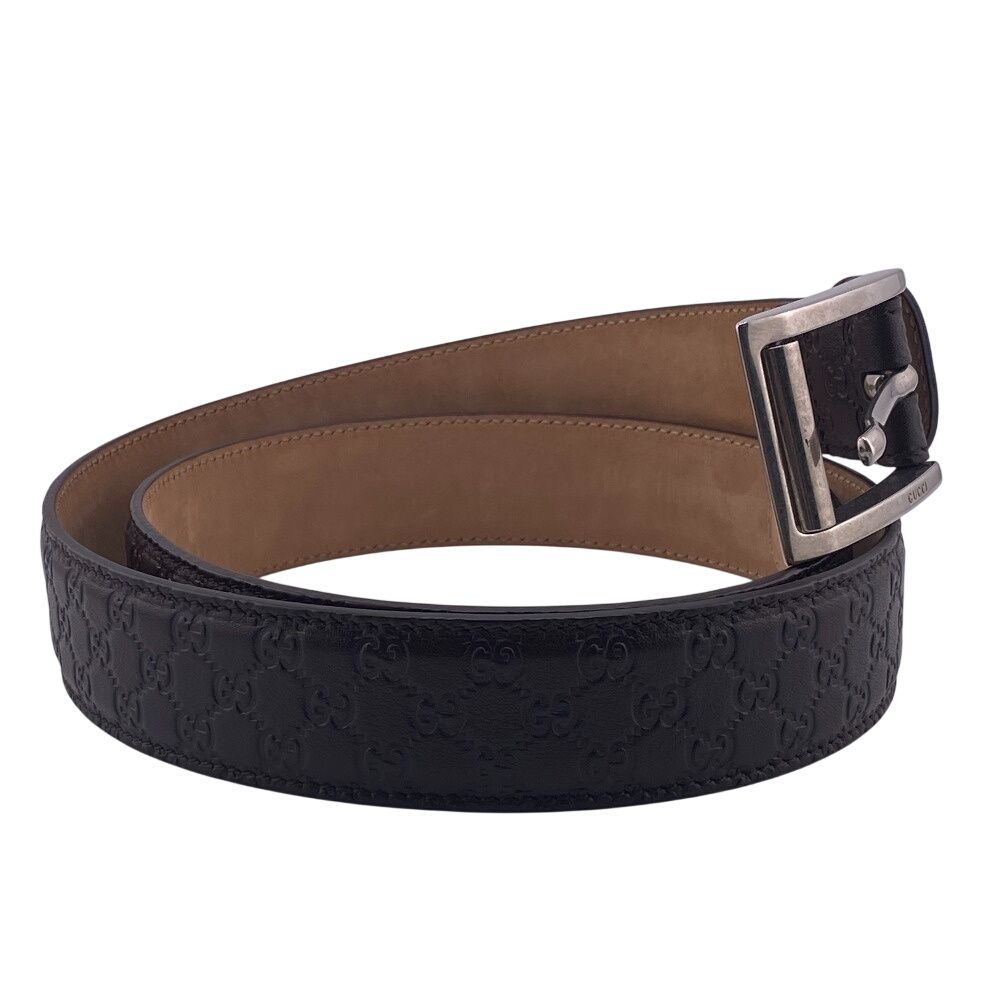 GUCCI グッチ 281798 レザー ベルト 85/34 ベルト ブラウン メンズ