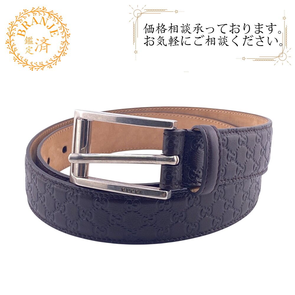 GUCCI グッチ 281798 レザー ベルト 85/34 ベルト ブラウン メンズ