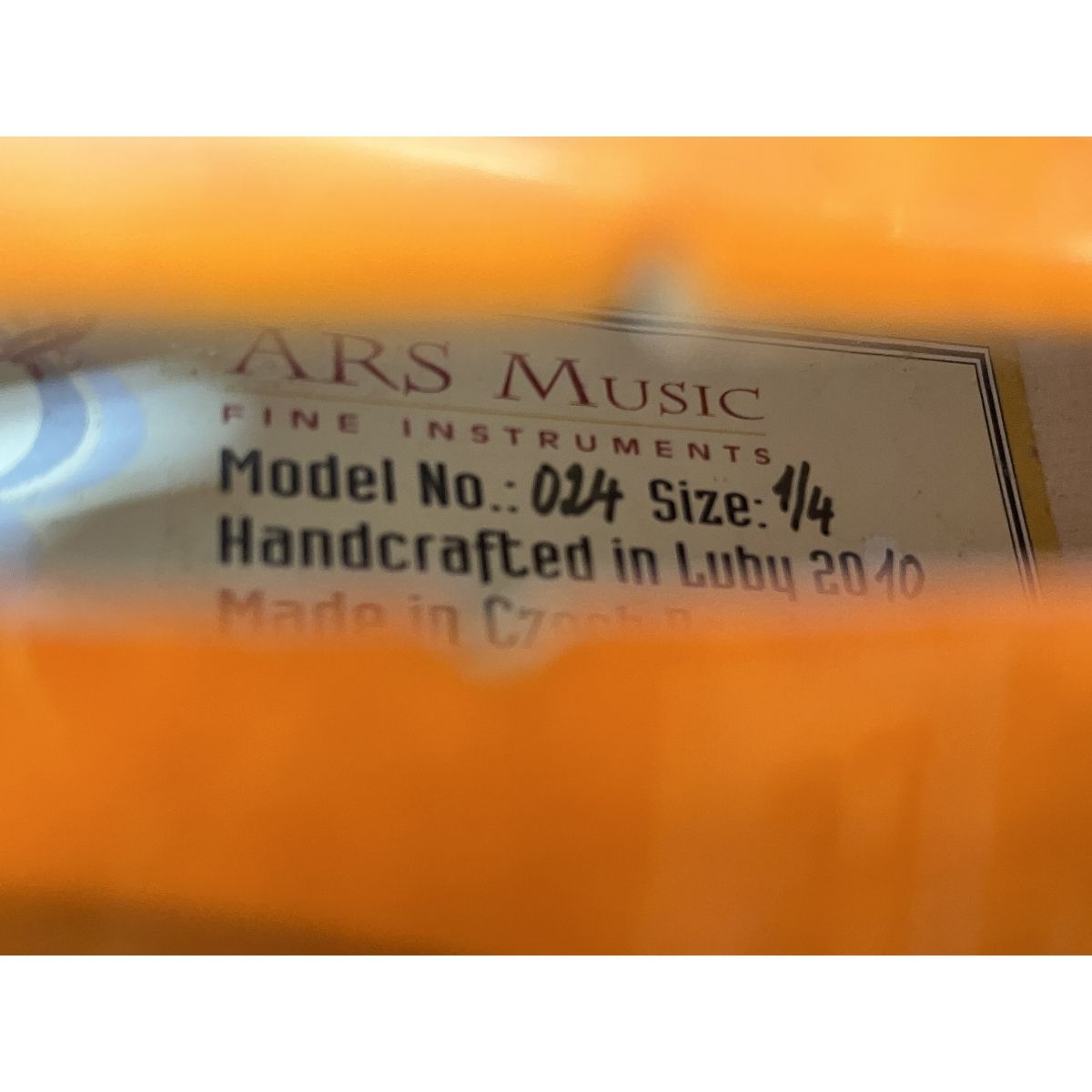 ARS MUSIC 024 1/4 2010年 チェコ製 バイオリン ヴァイオリン アース