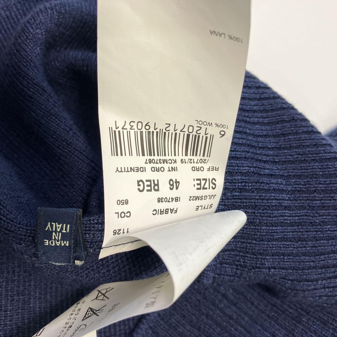 LARDINI ラルディーニ ニットウール　ジャガード ベスト　ネイビー　S LARDINI ラルディーニ ニットウール ジャガード ベスト ネイビー S