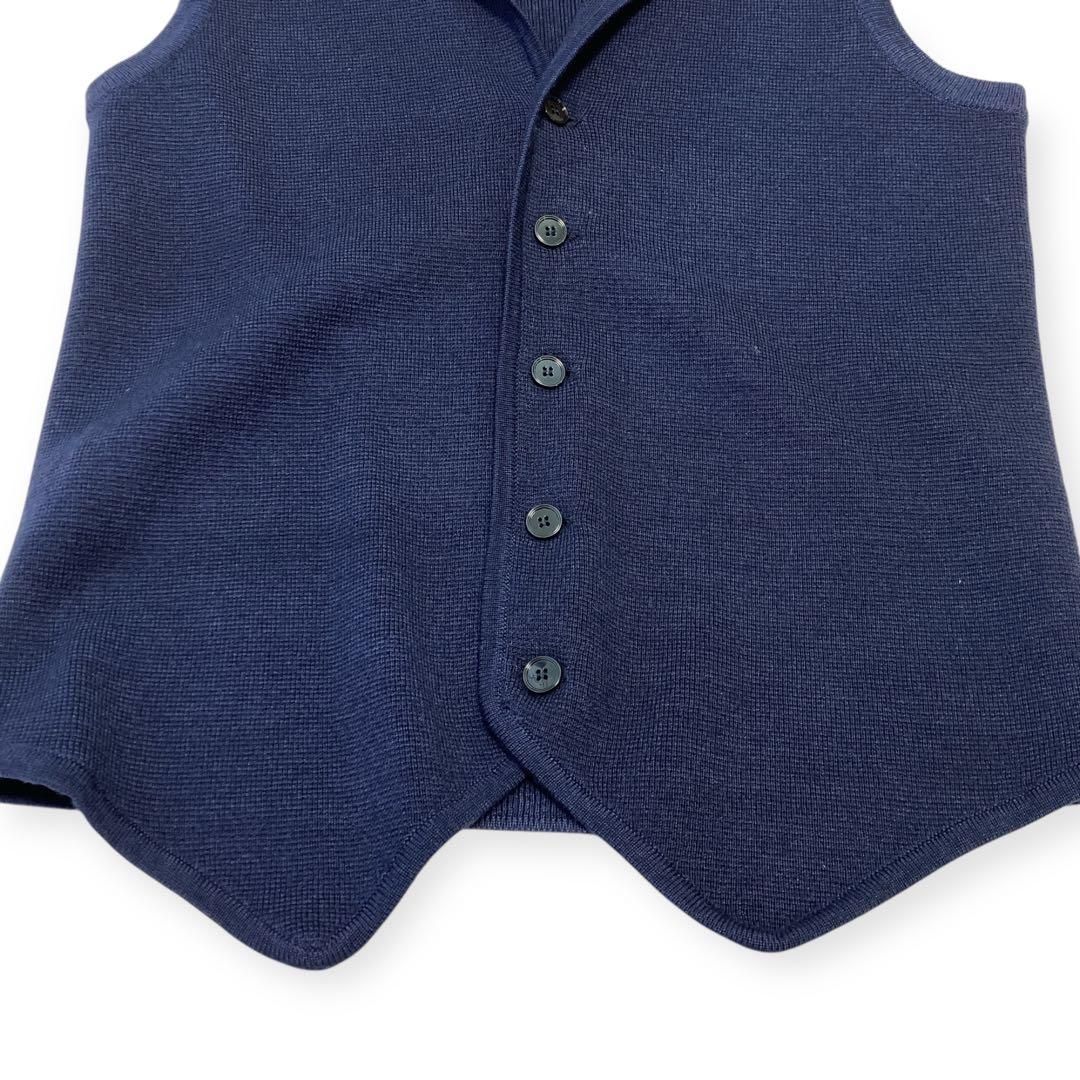 LARDINI ラルディーニ ニットウール　ジャガード ベスト　ネイビー　S LARDINI ラルディーニ ニットウール ジャガード ベスト ネイビー S