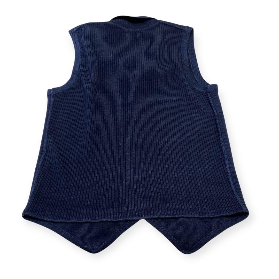 LARDINI ラルディーニ ニットウール　ジャガード ベスト　ネイビー　S LARDINI ラルディーニ ニットウール ジャガード ベスト ネイビー S