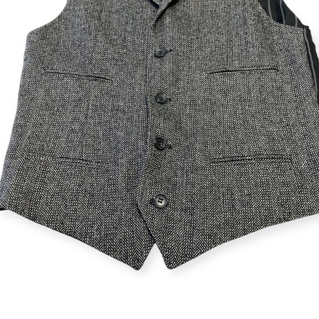 D&G ドルチェ＆ガッバーナ） ヘリンボーン ベスト ジレ ストライプ