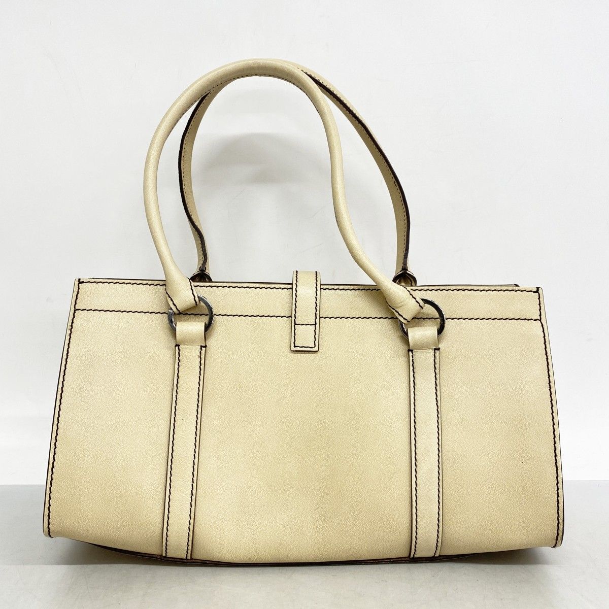 5pd6636-k】グッチ ショルダーバッグ 109054 レザー ベージュ シルバー