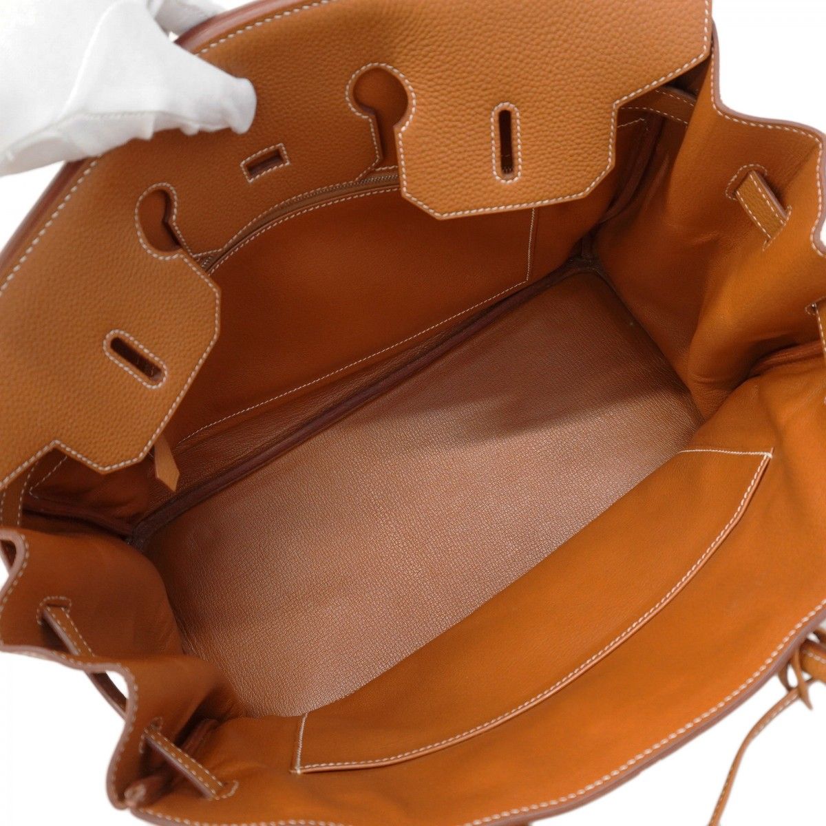 5pd6599】エルメス ハンドバッグ バーキン35 トゴ ゴールド シルバー