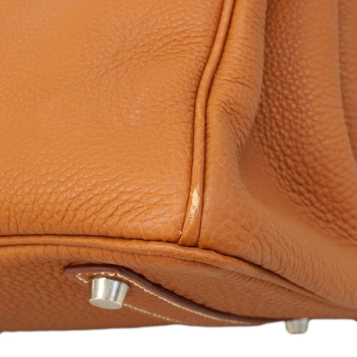 5pd6599】エルメス ハンドバッグ バーキン35 トゴ ゴールド シルバー