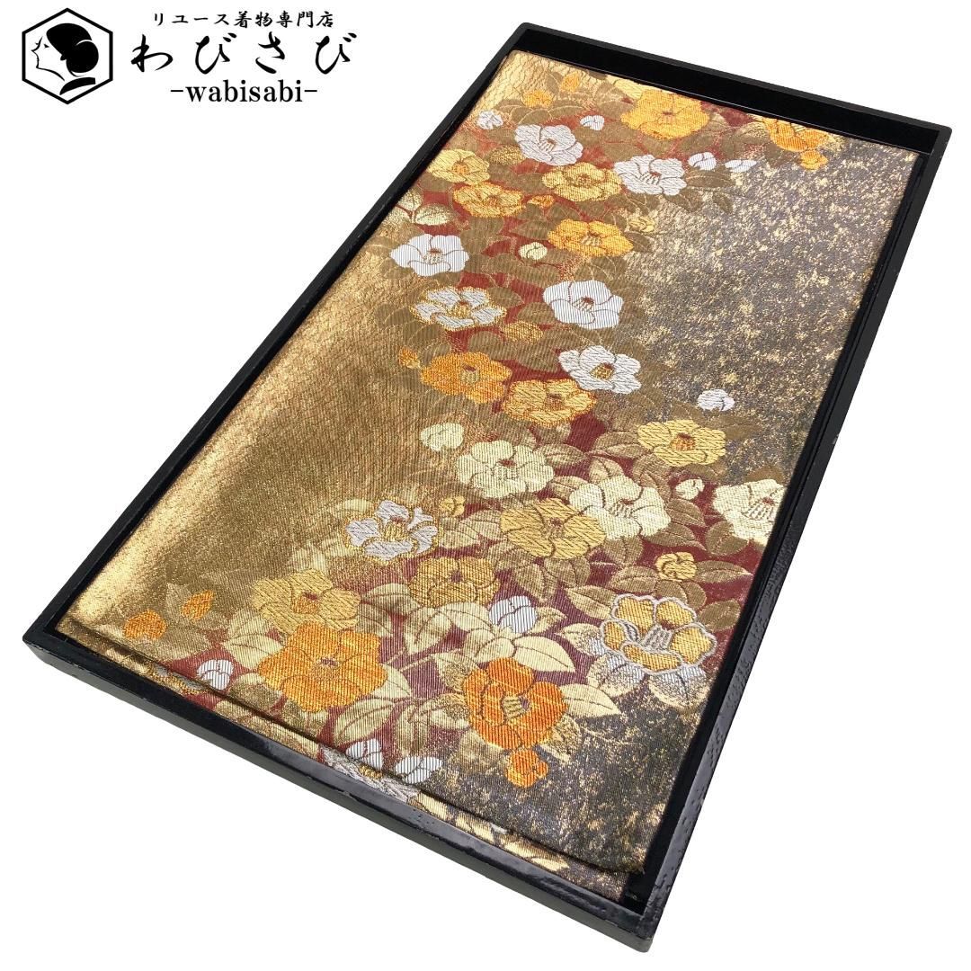 袋帯 椿の花模様 金糸 振袖 O-5878 - メルカリ
