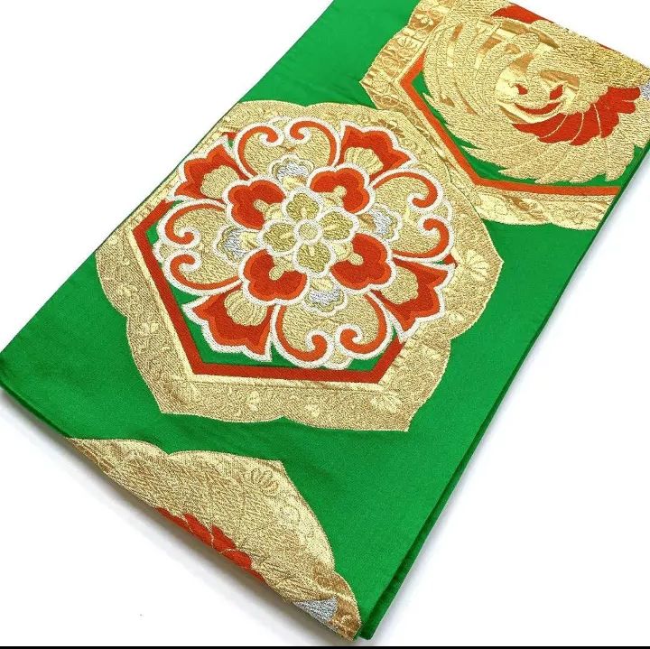 ［6153］袋帯 鳳凰更紗文 金糸 唐織 六通 正絹 着物 フォーマル 6153］袋帯 鳳凰更紗文 金糸 唐織 六通 正絹 着物 フォーマル