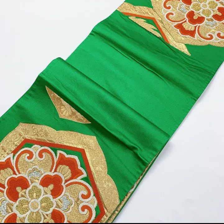 SO-417 袋帯 六通 正絹 落款 美保姿 鳳凰 華 結 高級 逸品 SO-417 袋帯 六通 正絹 落款 美保姿 鳳凰 華 結 高級 逸品