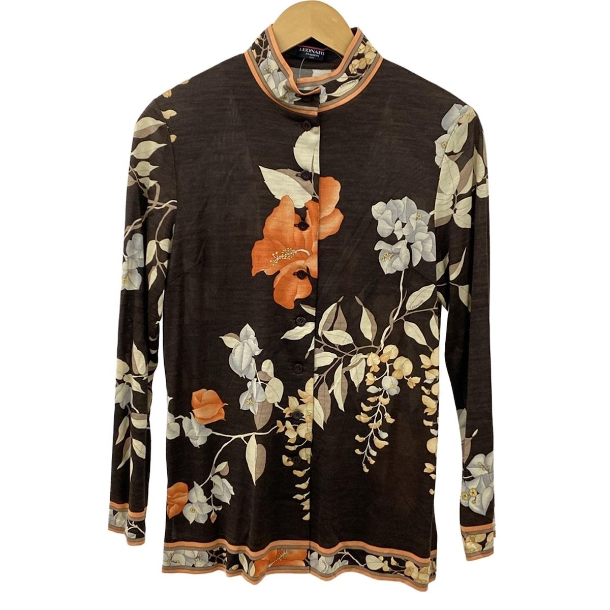 LEONARD(レオナール) 長袖シャツブラウス サイズL レディース - ダーク