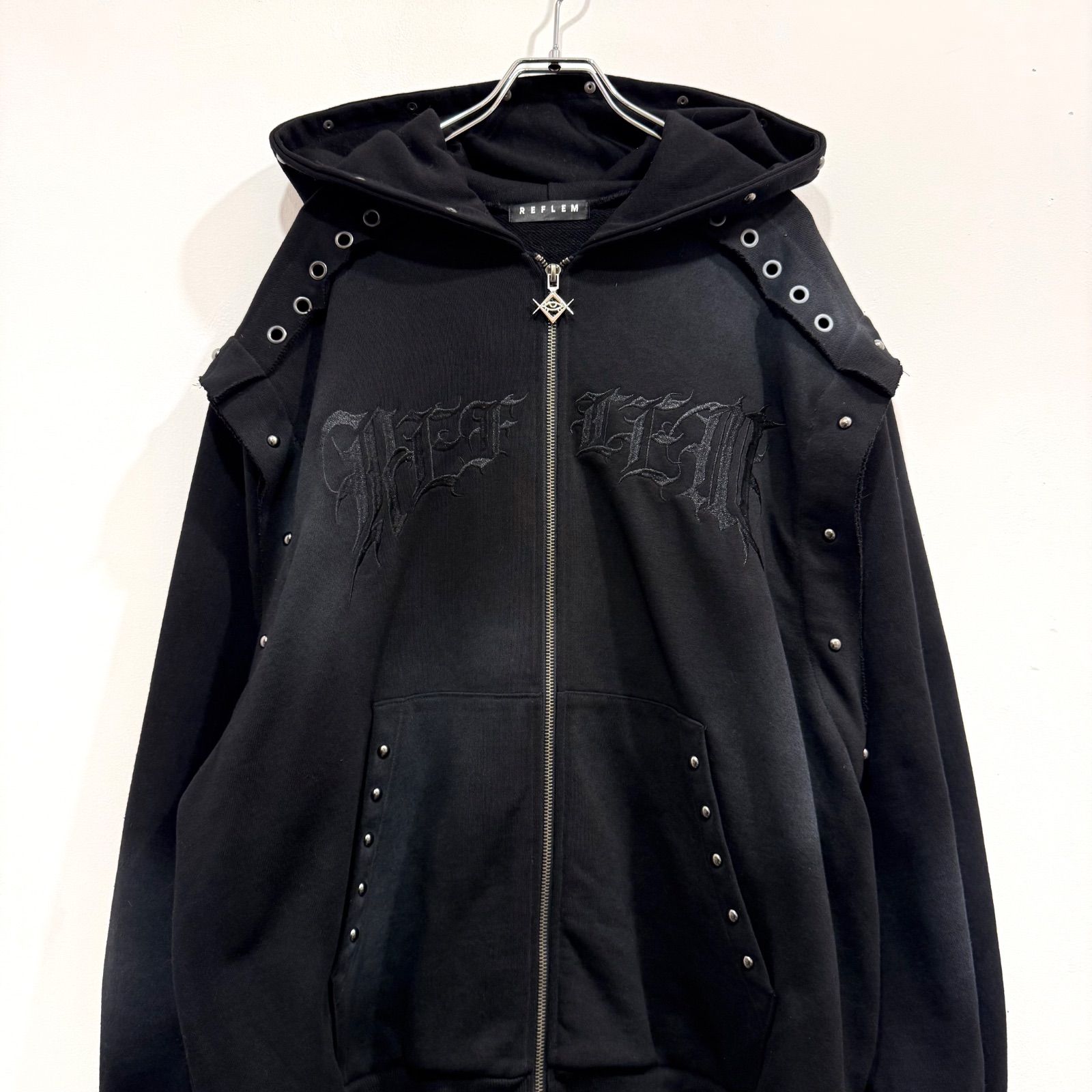 REFLEM クロスパッチ2WAY セパレートスリーブZIPパーカー REFLEM レフレム クロスパッチ2WAY セパレートスリーブZIPパーカー