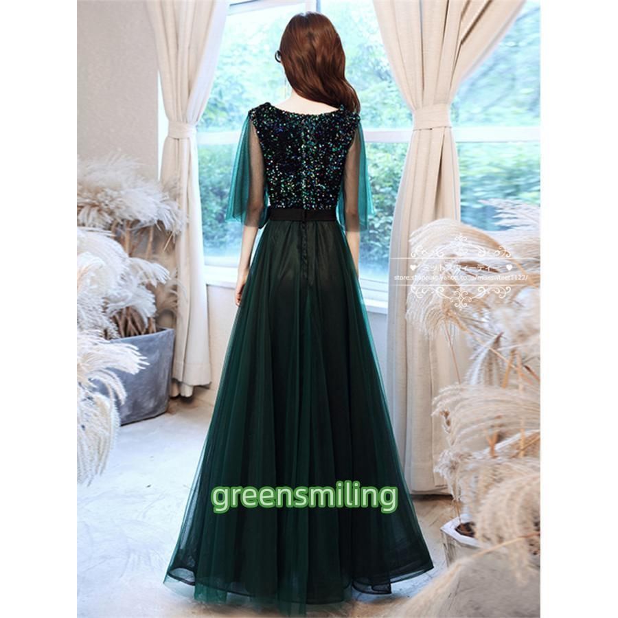 カラードレス ファスナー パーティードレス フォーマルドレス ロング