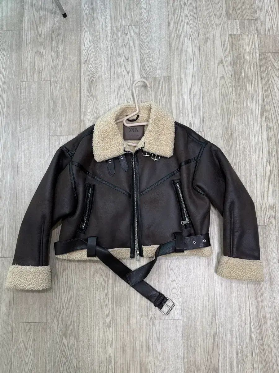 ZARA スウェード ムートン ジャケット L - メルカリ