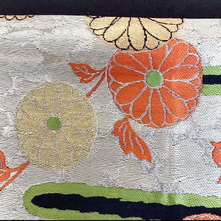 5200］袋帯 草花エ霞文様 金銀彩 六通 正絹 着物 フォーマル 黒 - メルカリ