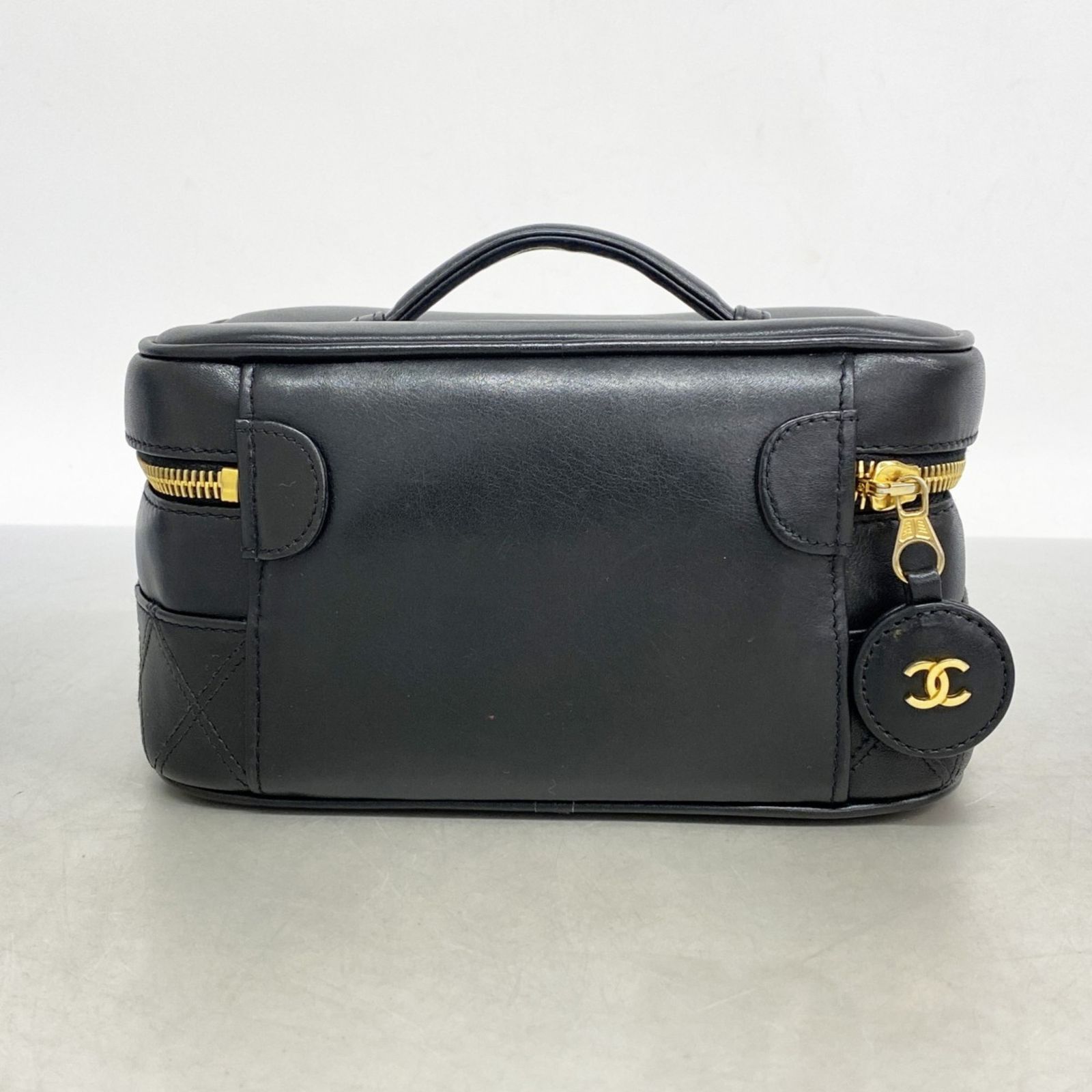 美品　シャネル　ビコローレ　バニティバッグ　ブラック シャネル(Chanel) シャネル バッグ・バニティバッグ ビコローレ レザー