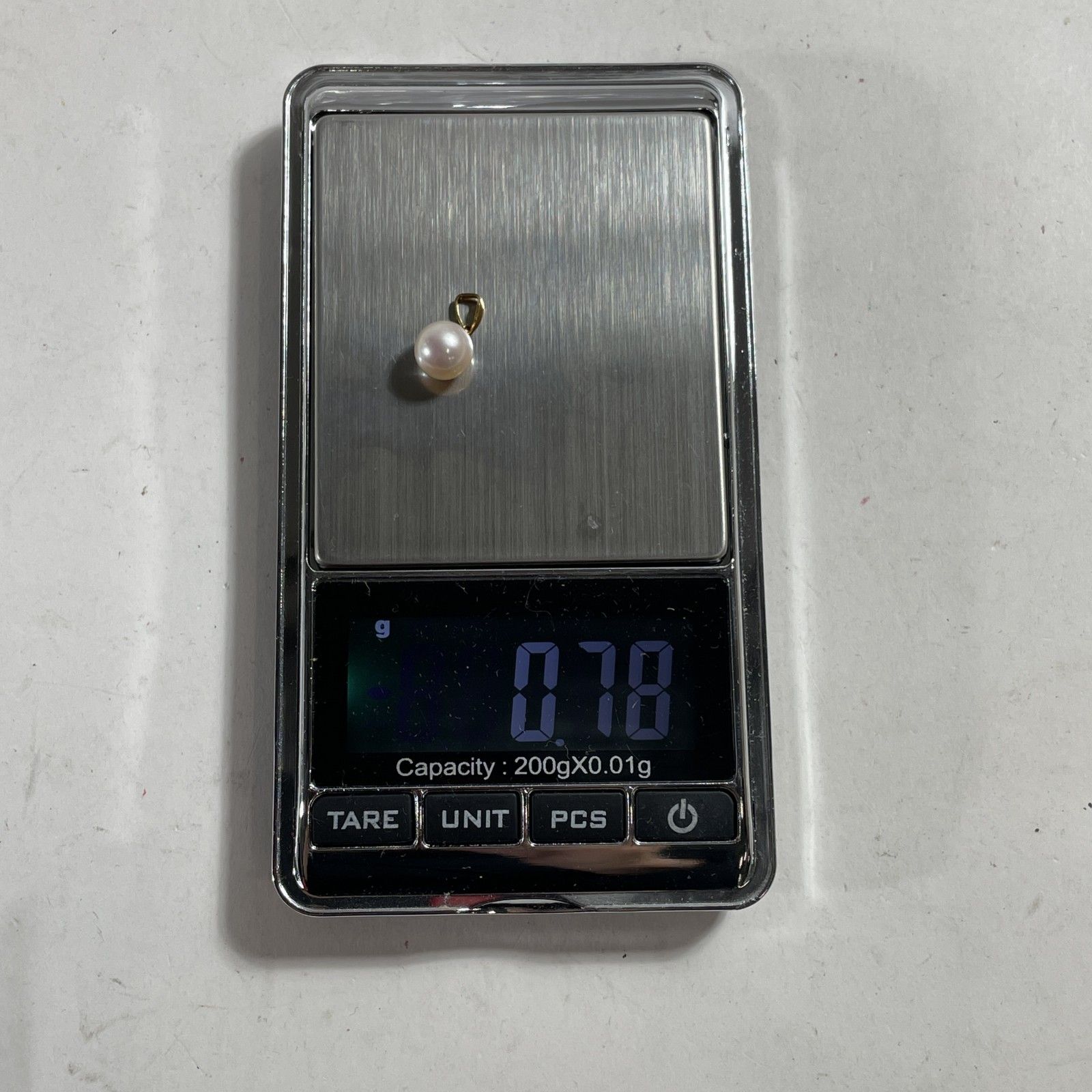 ☆ K18刻印バチカン 18金 パールペンダントトップ 総重量0.78g 