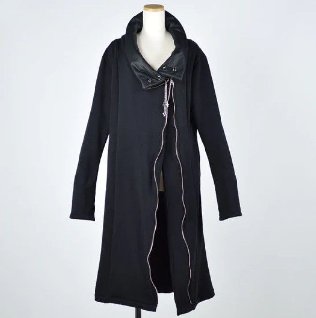 h.NAOTO ロングコート ブラック ユニセックス パンク 裏起毛 冬