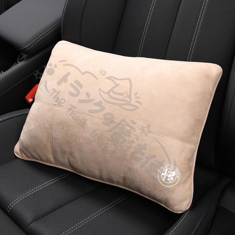 新品未使用】◇アルファロメオ◇ベージュ◇車用 ヘッドレスト1個+腰