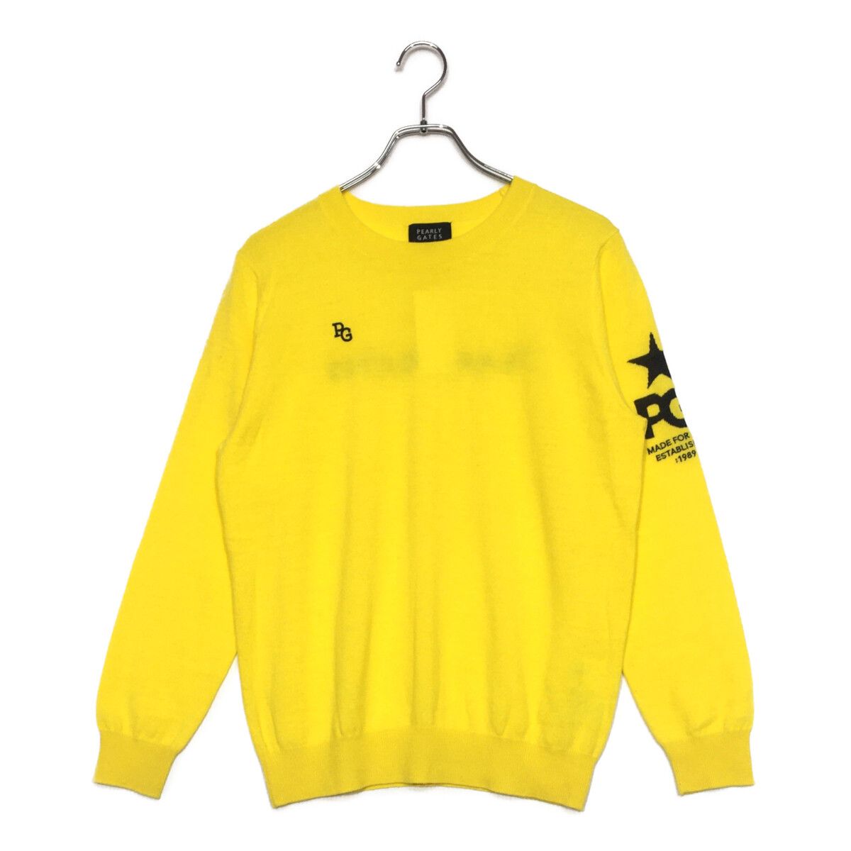 メンズ パーリーゲイツ PEARLY GATES セーター 4(M) 黄色 長袖 メンズ パーリーゲイツ PEARLY GATES セーター 4(M) 黄色 長袖