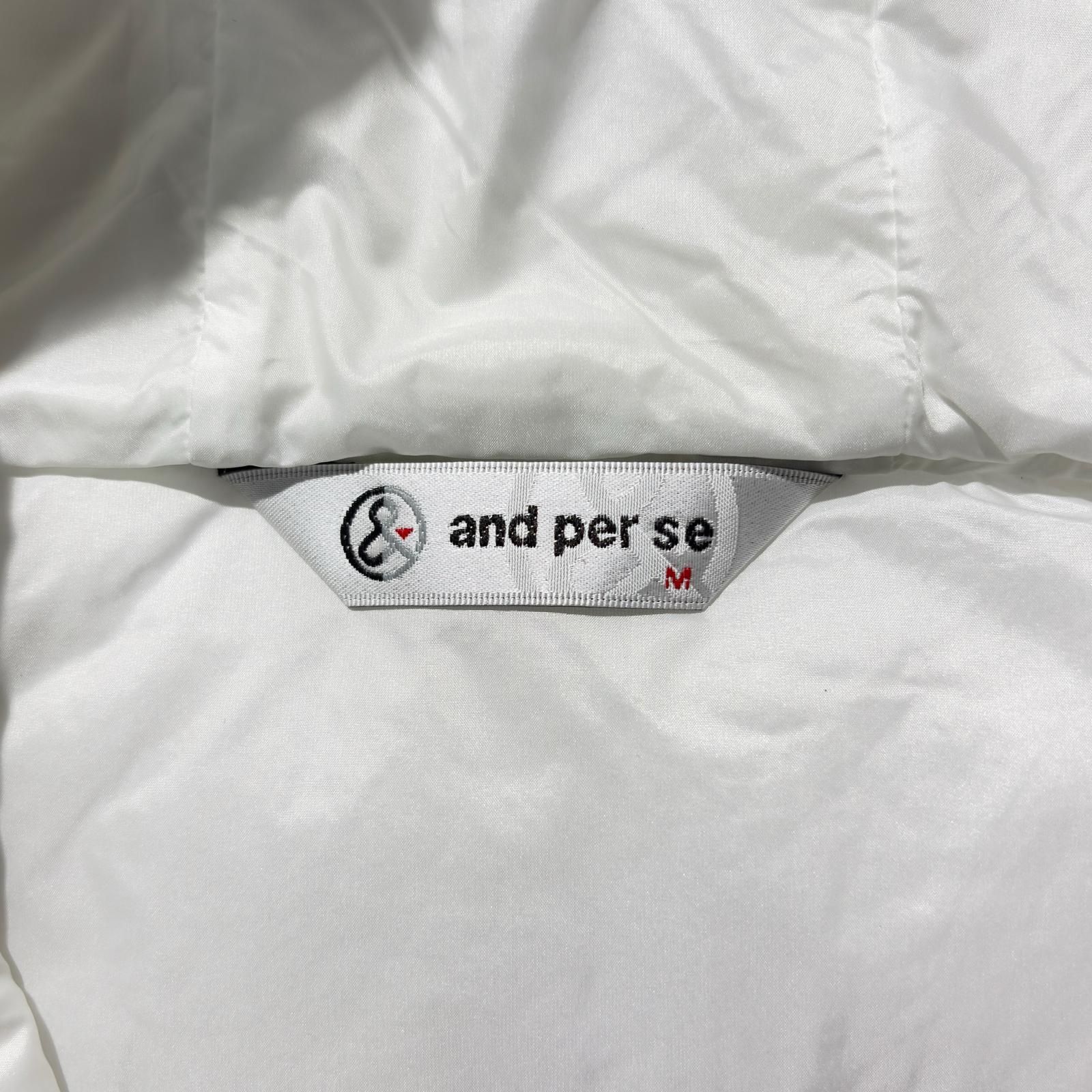 美品⭐︎and per seアンパスィ　ベストワンピースＬマスターバニー白ベージュ 未使用品 レディース アンパスィ and per se ベスト M 白 ホワイト