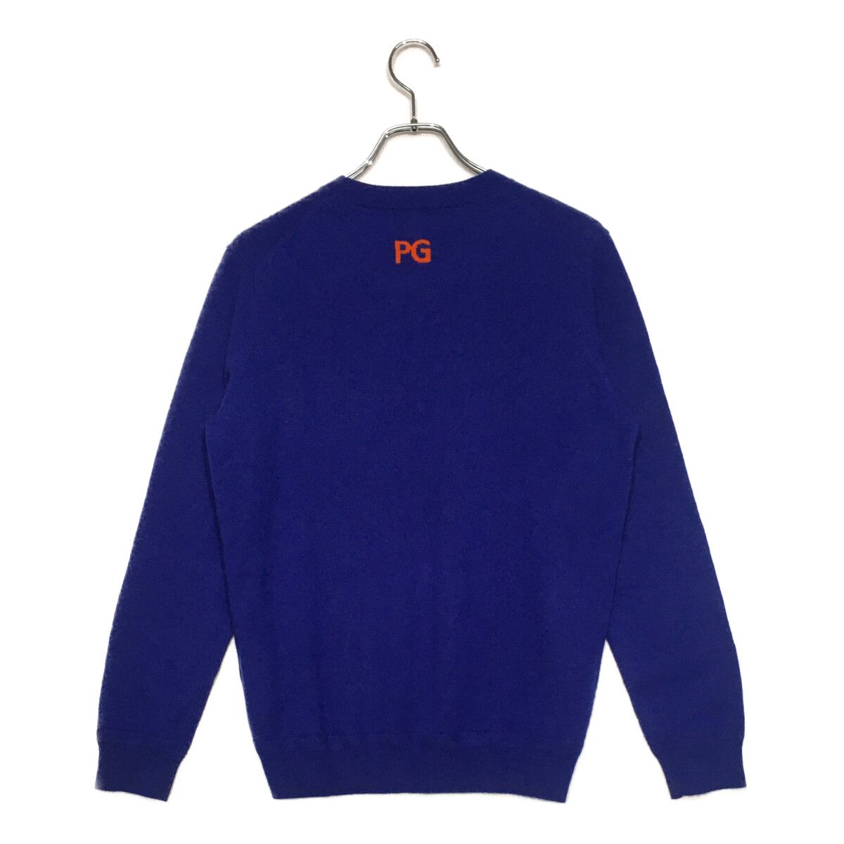 パーリーゲイツ ゴルフウェア 長袖セーター 秋 冬 カシミヤ 4 M ネイビー 中古 メンズ パーリーゲイツ PEARLY GATES セーター 4(M) 青 長袖