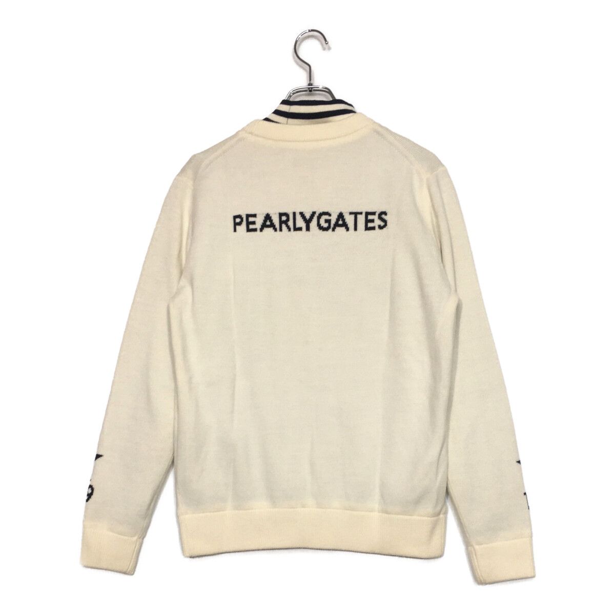 中古 メンズ パーリーゲイツ PEARLY GATES ニットアウター 4(M) 白×紺