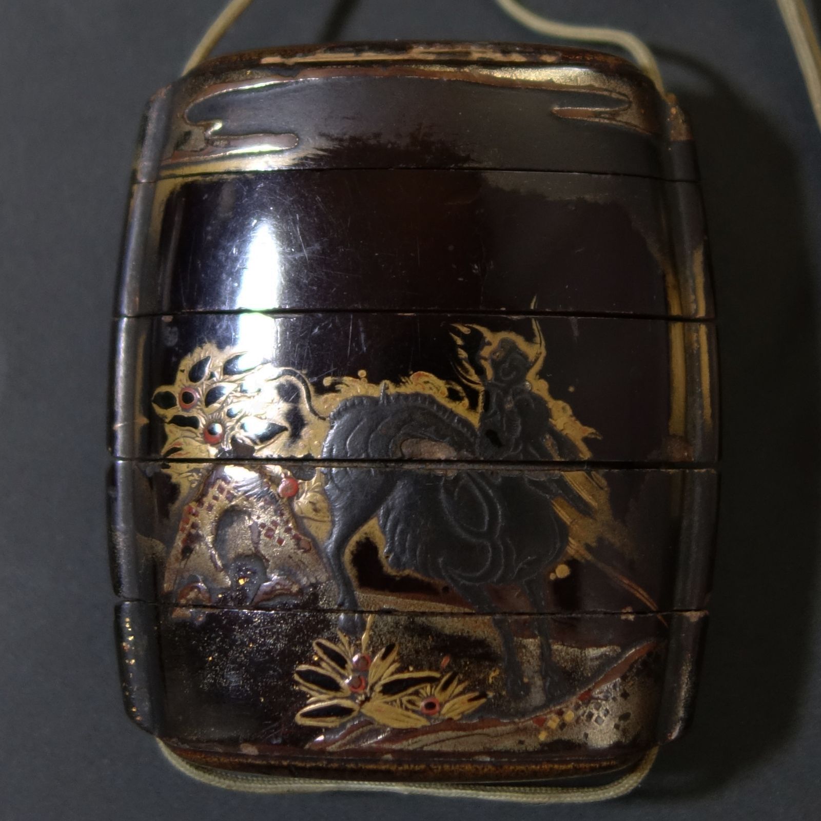 漆器印籠　根付あり 220713-boar-2.jpg