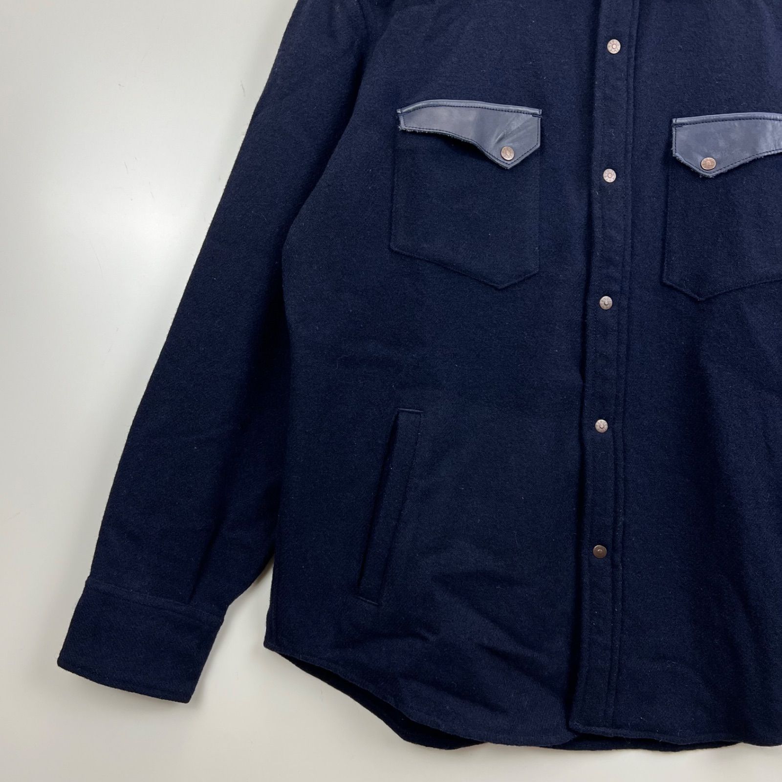 Rocky Mountain Featherbed RMFB Leather CPO Western L/S shirts 44