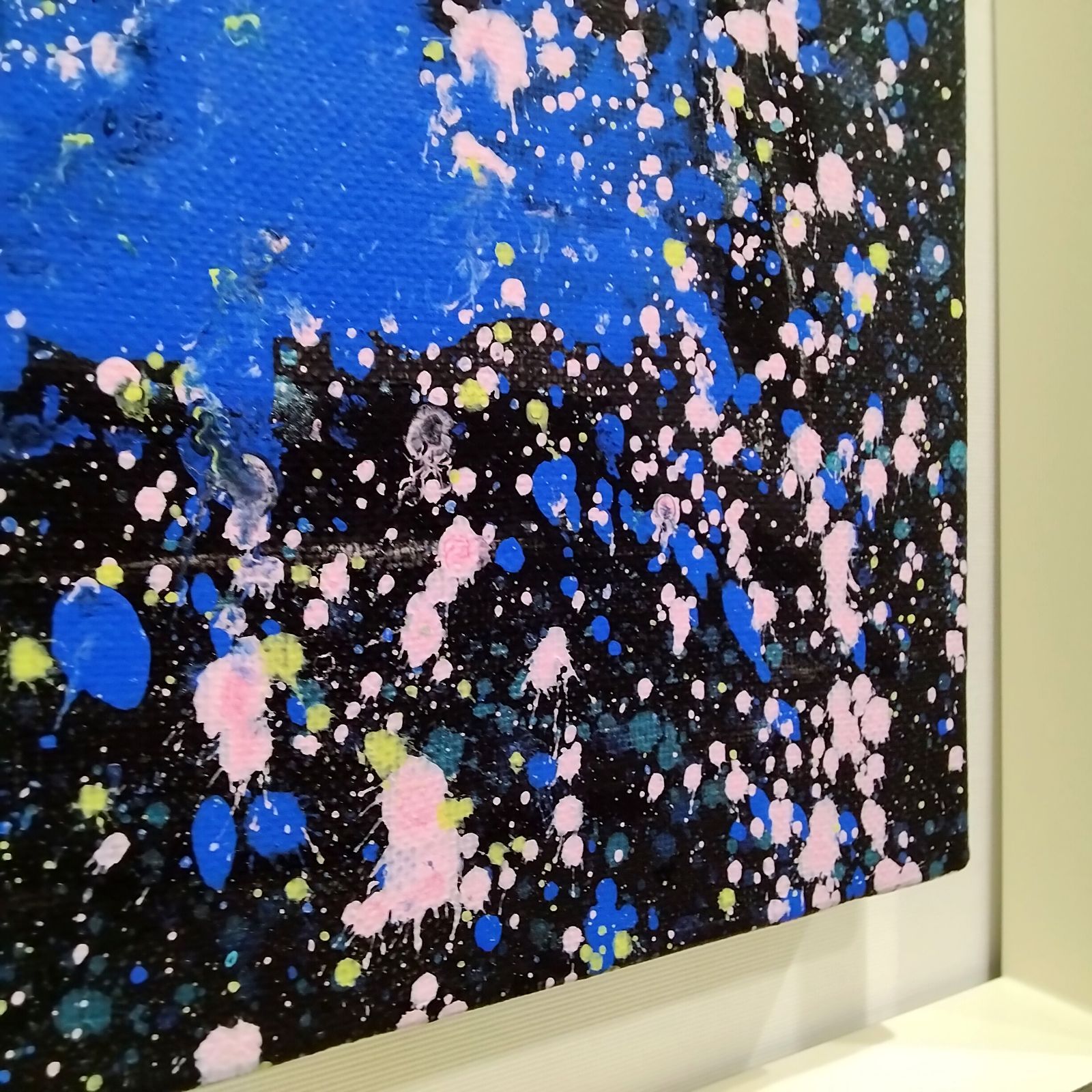 内野隆文　スペース・オデッセイ　絵画　抽象画　キャンバスにアクリル　F3号　額付 内野隆文 スペース・オデッセイ 絵画 抽象画 キャンバスにアクリル F3