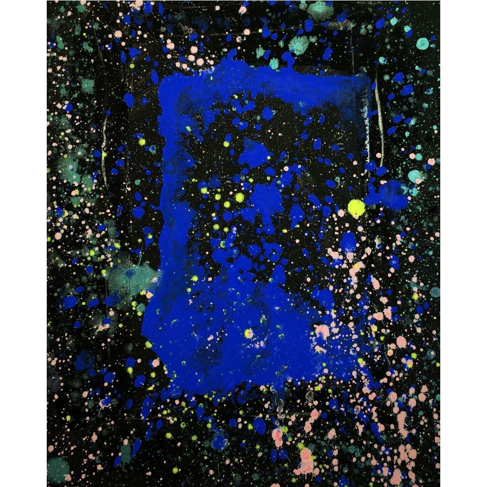 内野隆文　スペース・オデッセイ　絵画　抽象画　キャンバスにアクリル　F3号　額付 内野隆文スペース・オデッセイ絵画抽象画キャンバスにアクリルF3号額付