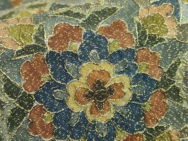 平和屋本店●極上　中国三大刺繍　スワトウ刺繍　汕頭刺繍　総刺繍　全通柄袋帯　正倉院花文　金糸　逸品　DZAB3139kh6 平和屋本店○極上 中国三大刺繍 スワトウ刺繍 汕頭刺繍 総刺繍 全通柄