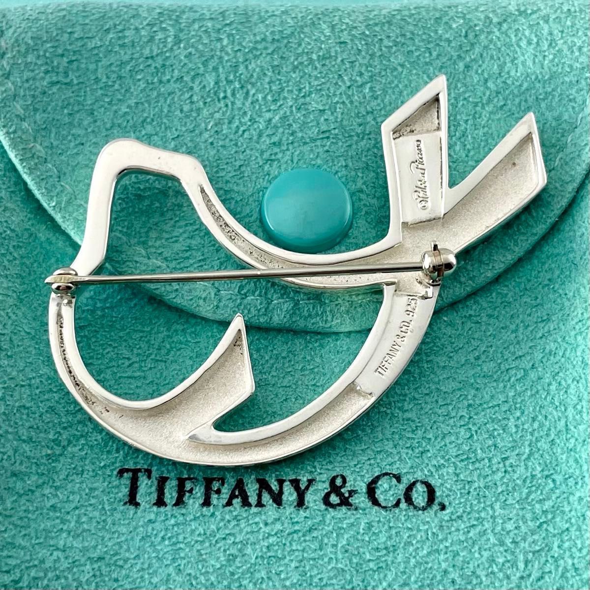 ティファニー パロマピカソ ドッグ ブローチ 犬 シルバー 925 YG1fe