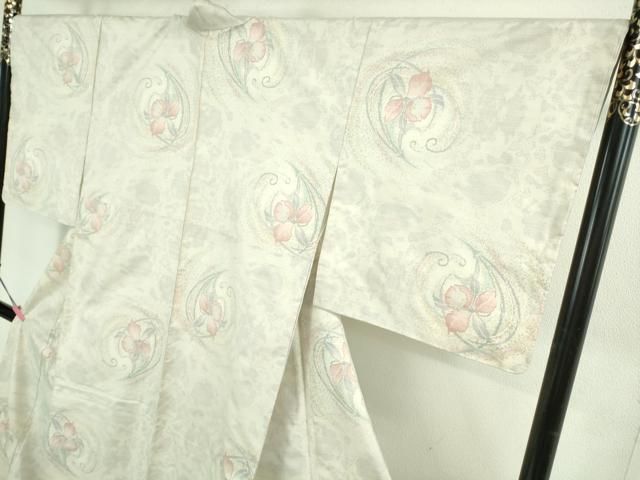 平和屋本店○極上 本場大島紬 白大島 白恵泥 花の女王 恵大島紬織物