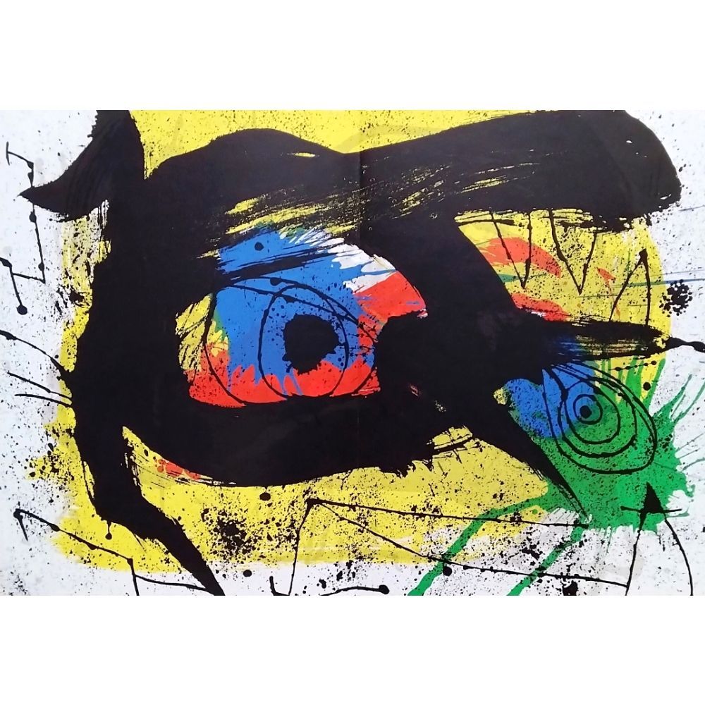 ジョアン・ミロ　DLM誌　1973年　オリジナルリトグラフ　版画　額付　真作 ジョアン・ミロ DLM誌 1973年 オリジナルリトグラフ 版画 額付 真作