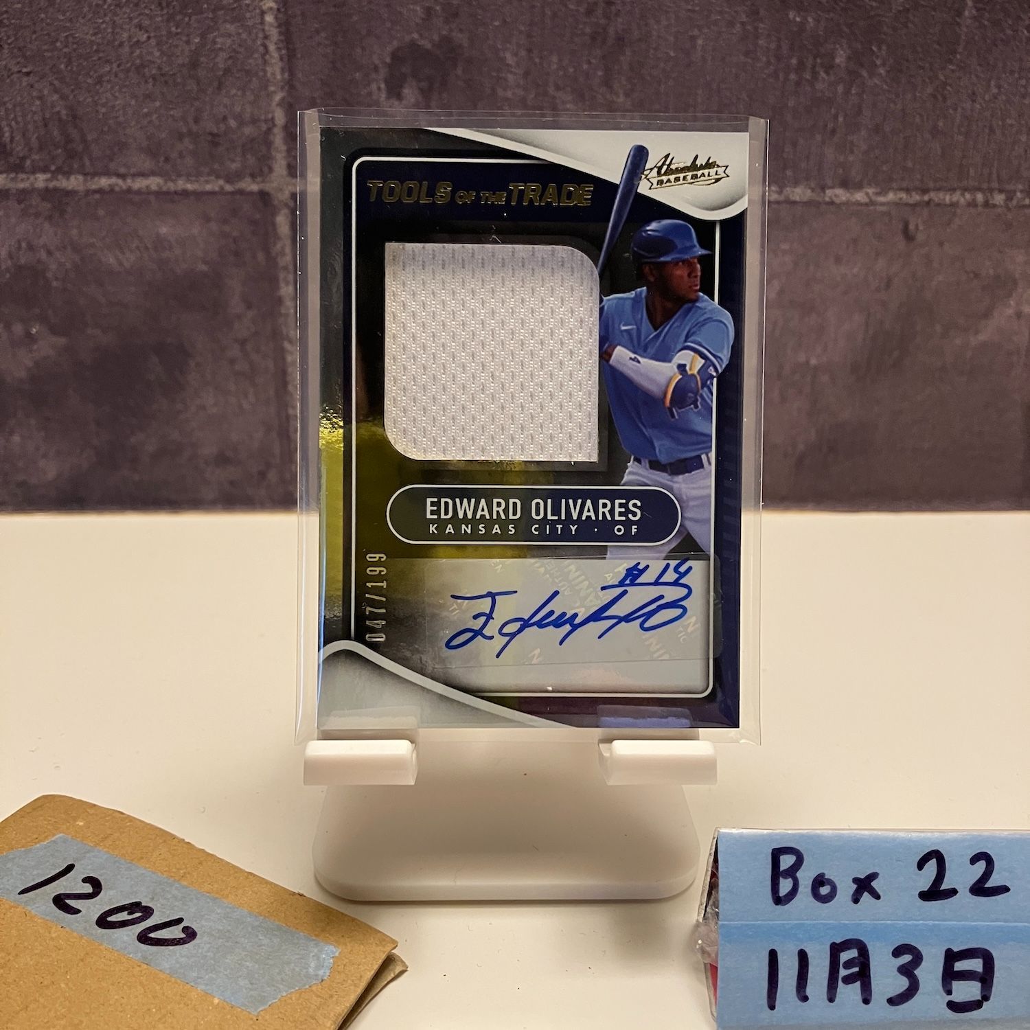 2022 Panini Absolute Edward Olivares 047/199 直筆サインカード