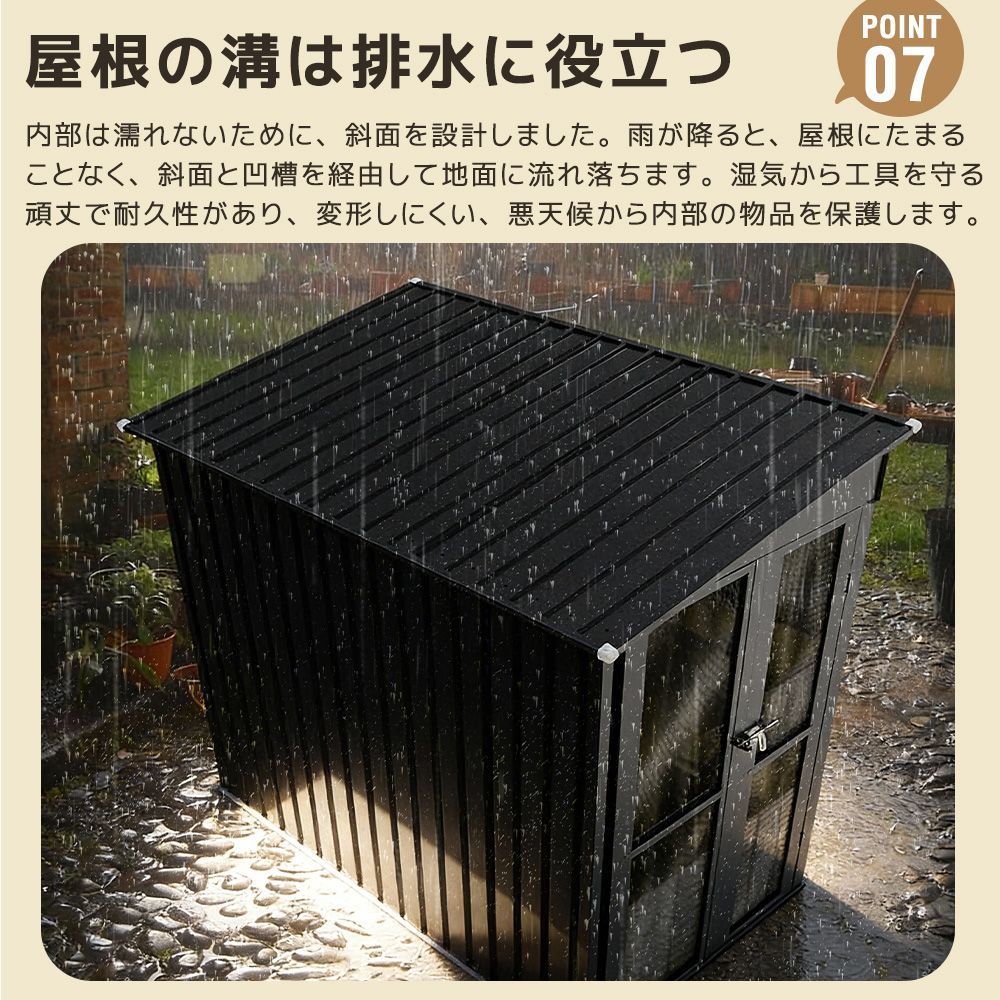 TYPE B ライトグリーン】物置 屋外補強フレーム付き 換気口付き 床なし 