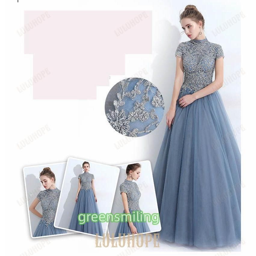 ロングドレス 演奏会 袖付き ハイネック ドレス 大人 ピアノ 発表会 ブルー ワインレッド ゴールド ワンピース 結婚式 S M L XL 2XL プリンセスライ ロングドレス 演奏会 袖付き ハイネック ドレス 大人 ピアノ 発表会