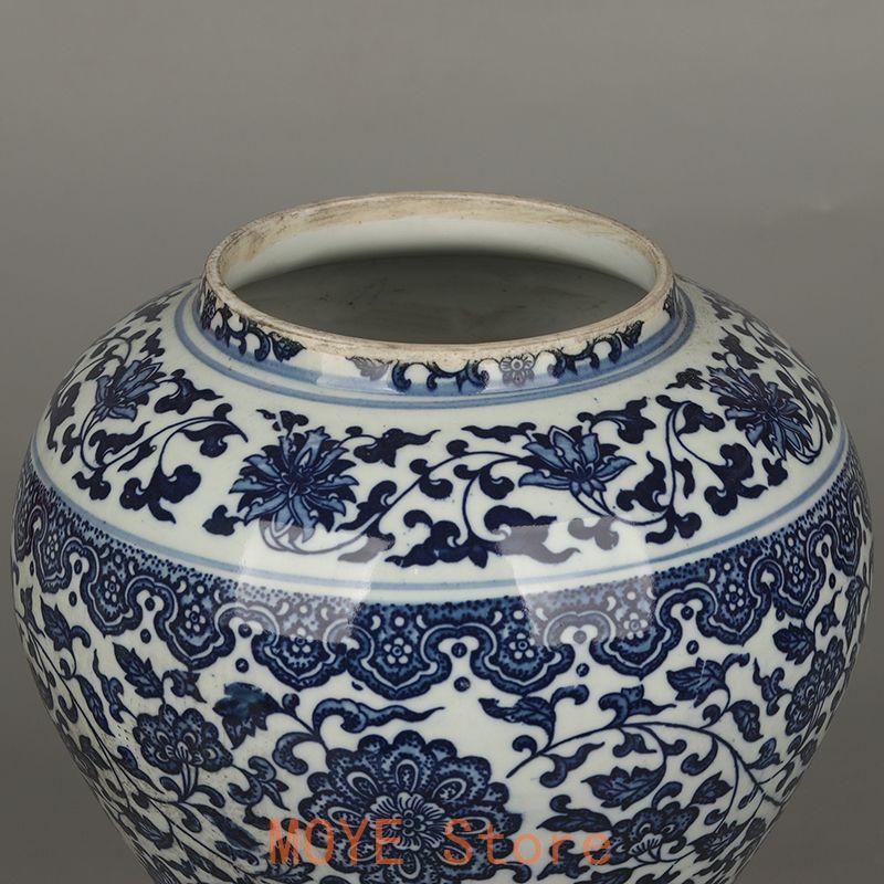 青花凤凰缠枝纹将军罐 景徳鎮 陶磁器 装飾品 現代工芸品 美術品 置物 青花凤凰缠枝纹将军罐 景徳鎮 陶磁器 装飾品 現代工芸品 美術品 置物