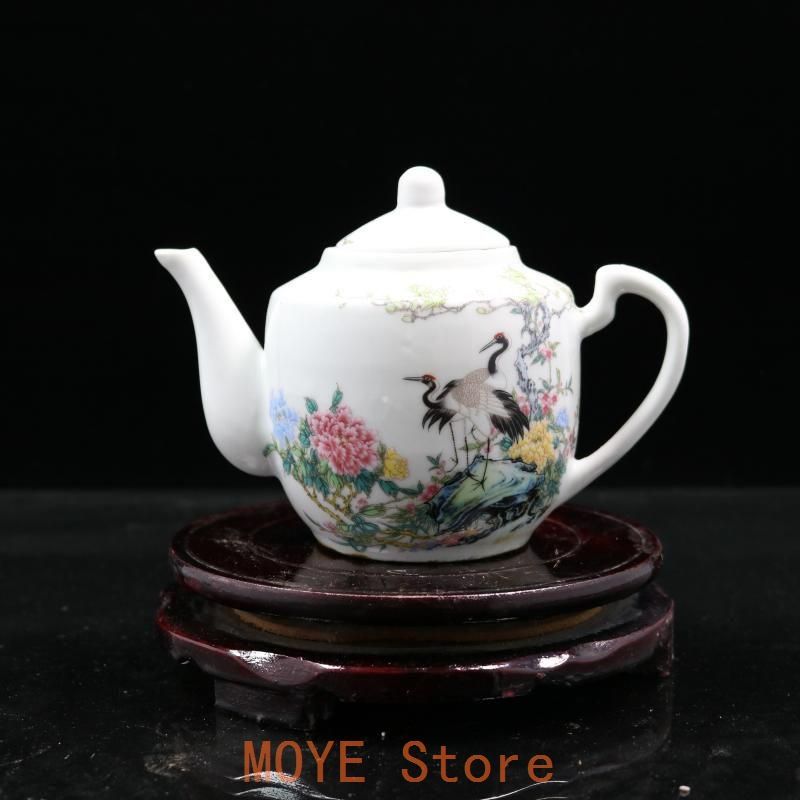 松鶴春を迎えます 急須 景徳鎮 陶磁器 装飾品 現代工芸品美術品 置物