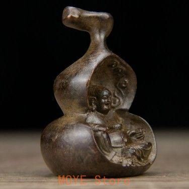 紫銅 瓢?弥勒仏 仏像 福禄両道 笑納百財 工芸品 美術品 置物 - メルカリ