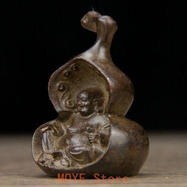 紫銅 瓢?弥勒仏 仏像 福禄両道 笑納百財 工芸品 美術品 置物 - メルカリ