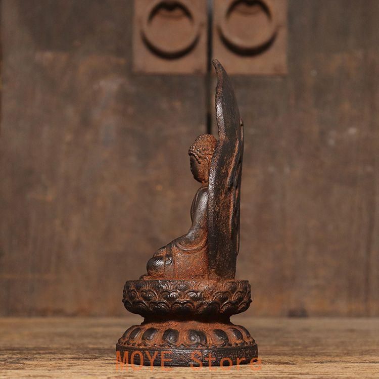 鉄器 鉄仏 蓮華仏坐像 現代工芸品 美術品 置物 【公式通販】