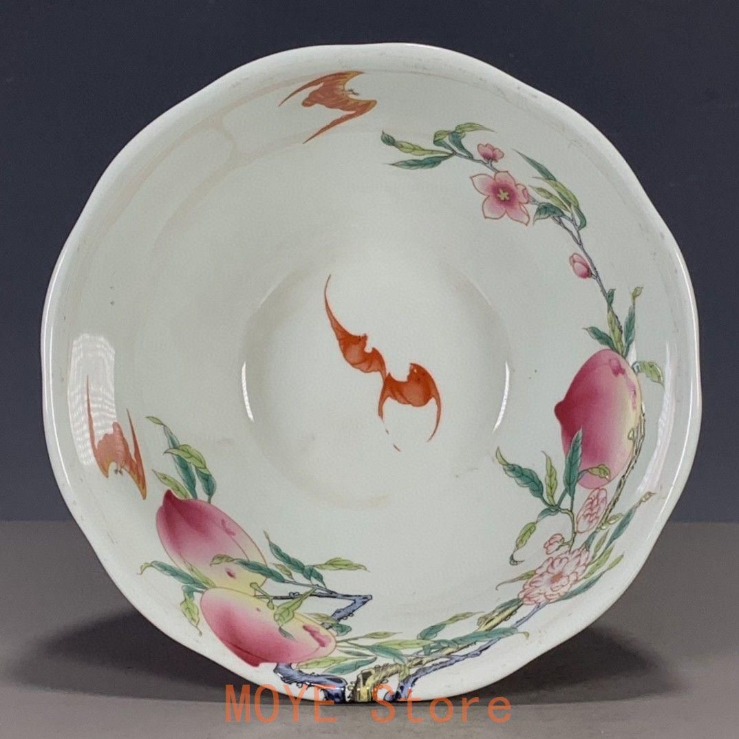 乾隆粉彩寿桃碗 景徳鎮 陶磁器 装飾品 工芸品 美術品 置物 - メルカリ
