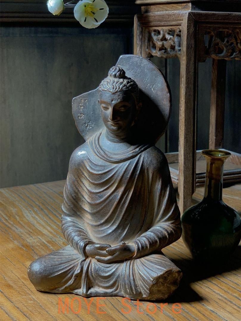 ガンダーラ造像 禅定坐像 禅意書斎茶室 装飾品 工芸品 美術品 置物 ガンダーラ造像 禅定坐像 禅意書斎茶室 装飾品 工芸品 美術品 置物