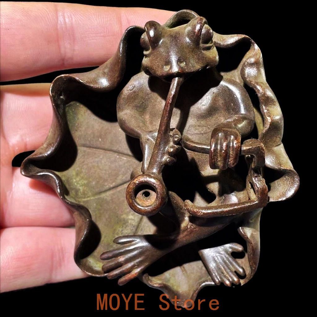 ハスの葉 カエル 香挿し 茶道具 香道具 工芸品 美術品 置物 - メルカリ